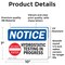 Signmission Hydrostatic Testing In Progress Sign With Symbol, 10 in W x Rectangle, Vinyl Decal OS-2PACK-NS-D-710-L-13591 - alternate 5
